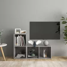   vidaXL 2 db betonszürke szerelt fa TV-szekrény 72 x 35 x 36,5 cm