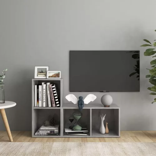 vidaXL 2 db betonszürke szerelt fa TV-szekrény 72 x 35 x 36,5 cm