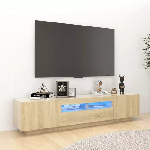 vidaXL sonoma tölgy színű TV-szekrény LED-lámpákkal 180 x 35 x 40 cm
