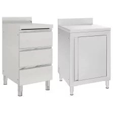 vidaXL 2 db rozsdamentes acél kereskedelmi konyhaszekrény