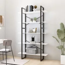   vidaXL 5 szintes fehér szerelt fa könyvszekrény 100 x 30 x 175 cm