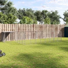 vidaXL ezüstszínű acél kutyakennel 15,73 m²