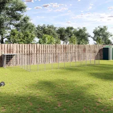 vidaXL ezüstszínű acél kutyakennel 22,99 m²