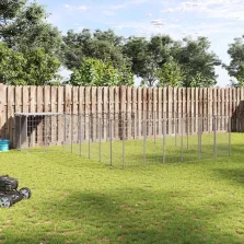 vidaXL ezüstszínű acél kutyakennel 15,73 m²