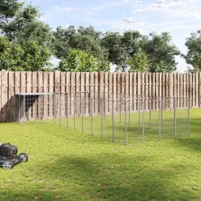 vidaXL ezüstszínű acél kutyakennel 13,31 m²