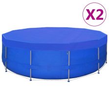   vidaXL 2 db kör alakú polietilén medencetakaró 460 cm 90 g/m²