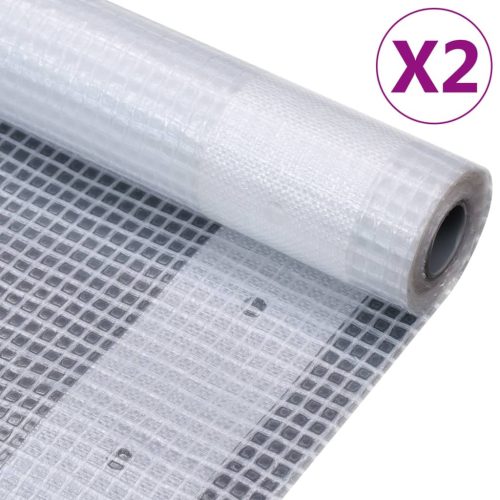 vidaXL 2 db fehér takaróponyva 260 g/m² 1,5 x 10 m