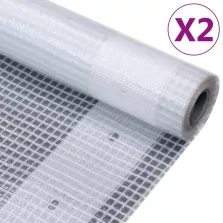 vidaXL 2 db fehér takaróponyva 260 g/m² 3 x 5 m