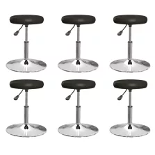 vidaXL 6 db fekete műbőr étkezőszék