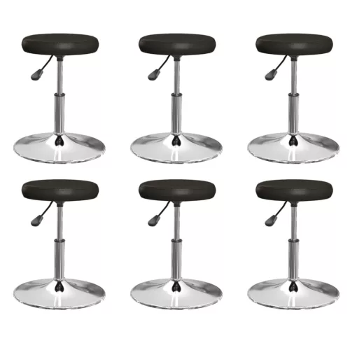 vidaXL 6 db fekete műbőr étkezőszék