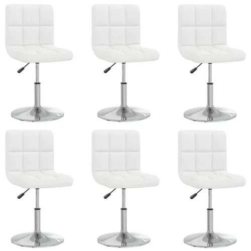 vidaXL 6 db fehér műbőr étkezőszék