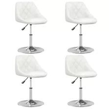 vidaXL 4 db fehér műbőr étkezőszék