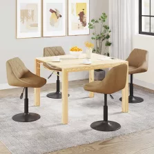 vidaXL 4 db barna bársony forgó étkezőszék