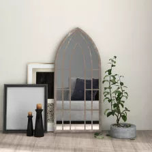   vidaXL homokszínű vas tükör beltéri használatra 100 x 45 cm