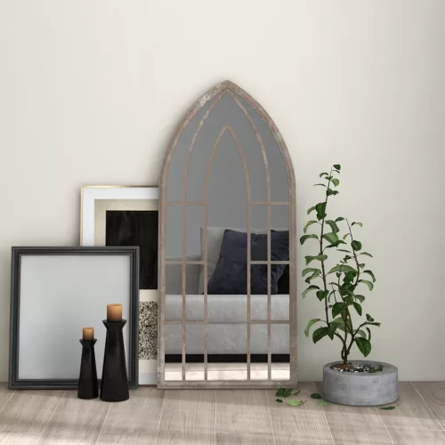 vidaXL homokszínű vas tükör beltéri használatra 100 x 45 cm