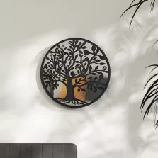   vidaXL fekete kerek vas tükör beltéri használatra 40 x 2,5 cm