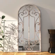   vidaXL homokszínű vas tükör beltéri használatra 100 x 45 cm