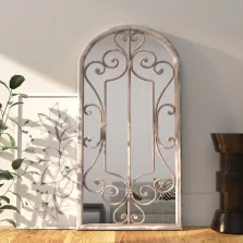   vidaXL homokszínű vas tükör beltéri használatra 70 x 30 cm