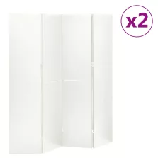   vidaXL 2 db fehér acél 4-paneles térelválasztó 160 x 180 cm