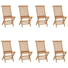 vidaXL 8 db tömör tíkfa összecsukható kerti szék