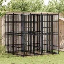 vidaXL acél kültéri kutyakennel 3,69 m²