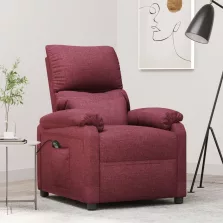 vidaXL bordó szövet elektromos dönthető fotel