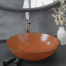   vidaXL edzett üveg mosdókagyló csapteleppel és leeresztőszeleppel