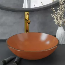   vidaXL edzett üveg mosdókagyló csapteleppel és leeresztőszeleppel