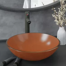   vidaXL edzett üveg mosdókagyló csapteleppel és leeresztőszeleppel