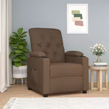 vidaXL barna szövet elektromos dönthető fotel