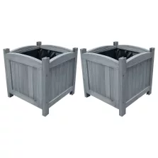   vidaXL 2 db tömör fenyőfa kerti magaságyás 30 x 30 x 30 cm