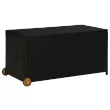   vidaXL fekete polyrattan kerti tárolóláda 120 x 65 x 61 cm