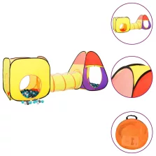   vidaXL többszínű gyerekjátszósátor 250 labdával 255 x 80 x 100 cm