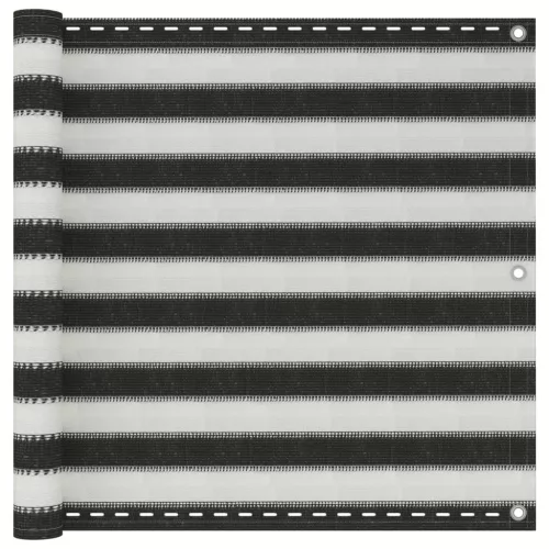 vidaXL antracitszürke-fehér HDPE erkélynapellenző 90 x 500 cm