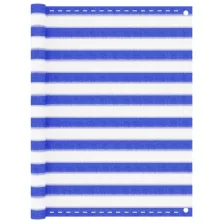 vidaXL kék és fehér HDPE erkélytakaró 120 x 500 cm