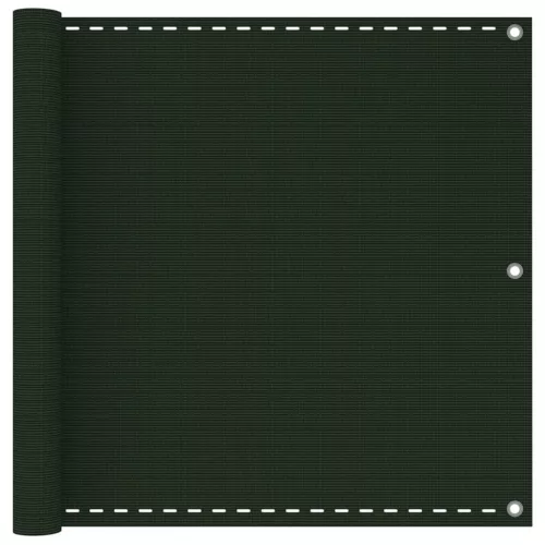 vidaXL sötétzöld HDPE erkélytakaró 90 x 300 cm