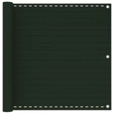 vidaXL sötétzöld HDPE erkélytakaró 90 x 400 cm