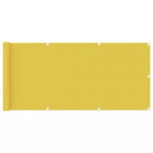 vidaXL sárga HDPE erkélytakaró 75 x 400 cm