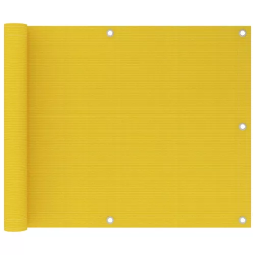 vidaXL sárga HDPE erkélytakaró 75 x 600 cm