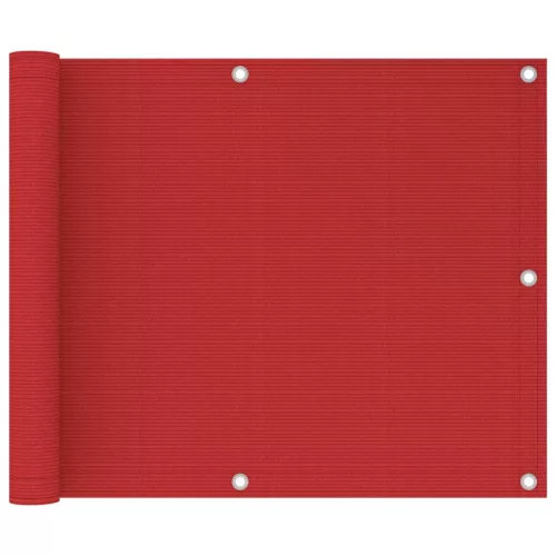 vidaXL piros HDPE erkélytakaró 75 x 300 cm