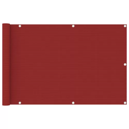 vidaXL piros HDPE erkélyparaván 90 x 400 cm