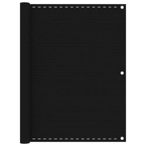 vidaXL fekete HDPE erkélyparaván 120 x 600 cm