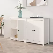   vidaXL fehér 2 db tömör fenyőfa tálalószekrény 70 x 35 x 80 cm