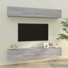   vidaXL 4 db szürke sonoma színű fali TV-szekrény 100 x 30 x 30 cm