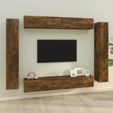   vidaXL 8 részes füstös tölgy színű szerelt fa TV-szekrényszett