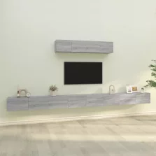   vidaXL 6 részes szürke sonoma színű szerelt fa TV-szekrényszett