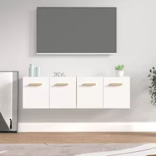   vidaXL 2 db fehér szerelt fa faliszekrény 60 x 36,5 x 35 cm