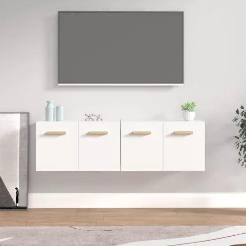 vidaXL 2 db fehér szerelt fa faliszekrény 60 x 36,5 x 35 cm