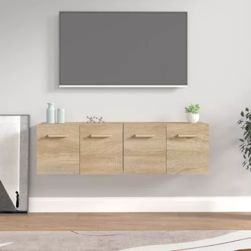 vidaXL 2 db sonoma tölgy színű szerelt fa faliszekrény 60x36,5x35 cm
