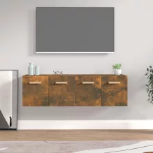   vidaXL 2 db füstös tölgy színű szerelt fa faliszekrény 60x36,5x35 cm